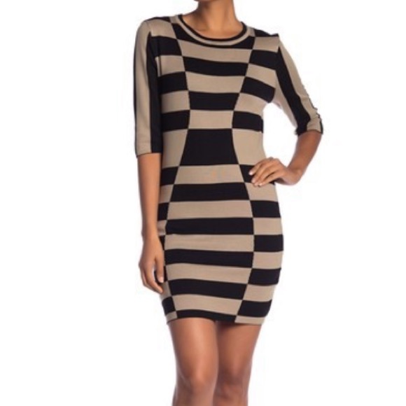 crew neck bodycon dress